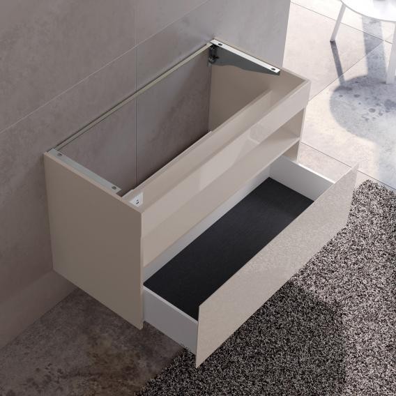 Keuco тумба под раковину с освещением 490 мм х 1000 мм х 625 мм, с 1 выдвижным ящиком, с сифоном, кашемир/кашемир, stageline, кашемир арт. 32872 180100