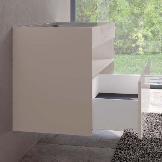 Keuco тумба под раковину с освещением 490 мм х 1000 мм х 625 мм, с 1 выдвижным ящиком, с сифоном, кашемир/кашемир, stageline, кашемир арт. 32872 180100