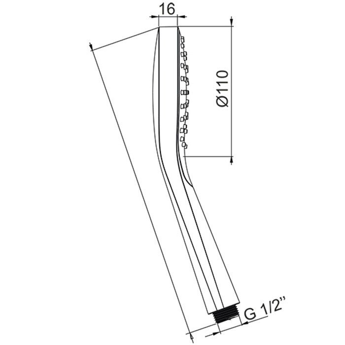 Ручной душ, Almar Sense, черный арт. E082101.AB