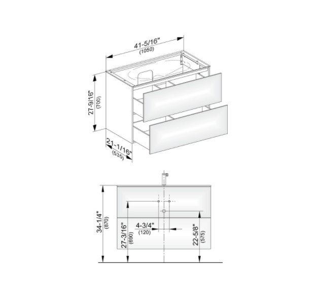 Keuco тумба подвесная под раковину с двумя выдвижными фронтами, edition 11, дуб светлый арт. 31352 890000