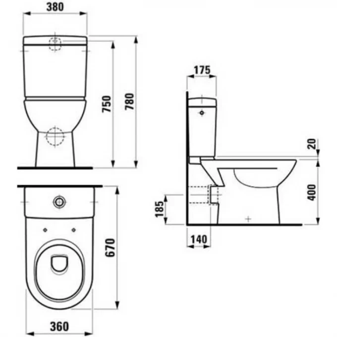 LAUFEN сиденье с крышкой для унитаза, PRO - 8.9295.1.000.000.1
