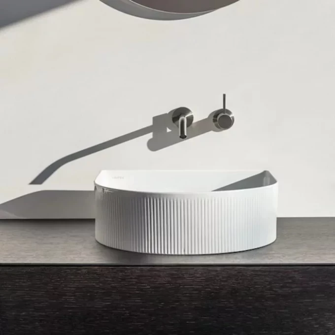 LAUFEN раковина с текстурой 410x365 мм, SONAR - 8.1234.3.000.112.1