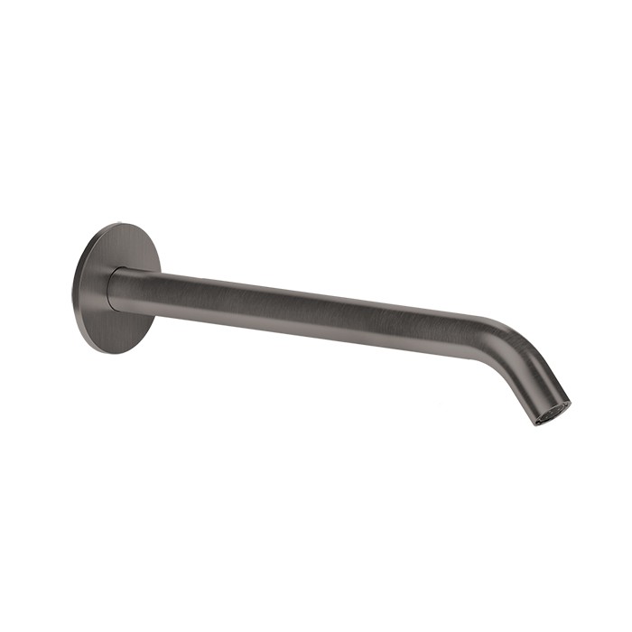 Gessi Настенный излив 200мм на 1/2”, комбинируемый с удаленным управлением, 316, 54110#707 цвет: brushed black metal pvd