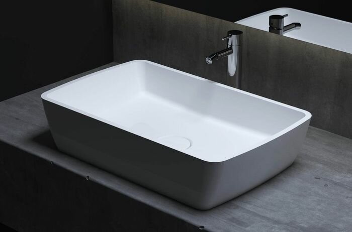 Salini раковина накладная 65x40, gloria, 1102212mrh цвет: матовый белый