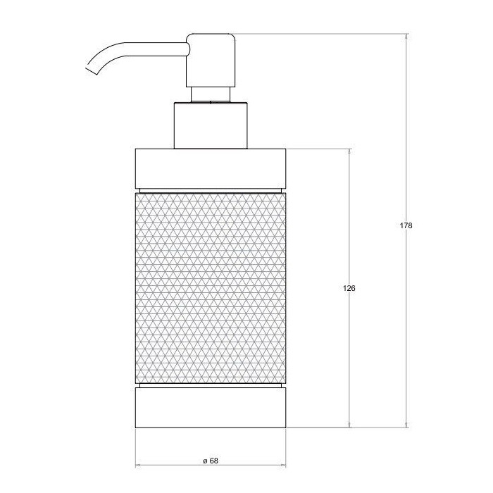 Дозатор для жидкого мыла, подвесной, Bertocci Officina 01, золото арт. 127 7528 5050