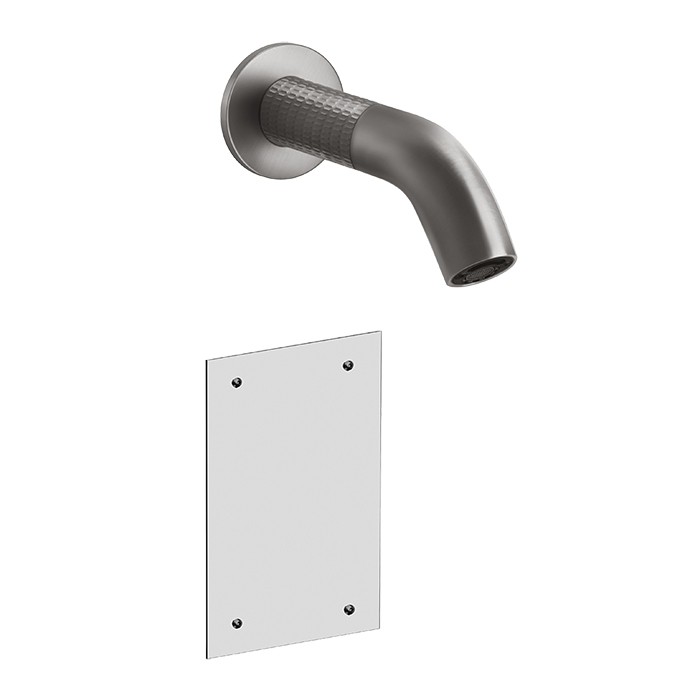 Gessi Смеситель для раковины, настенный, электронный, 316, 54214#239 цвет: steel brushed