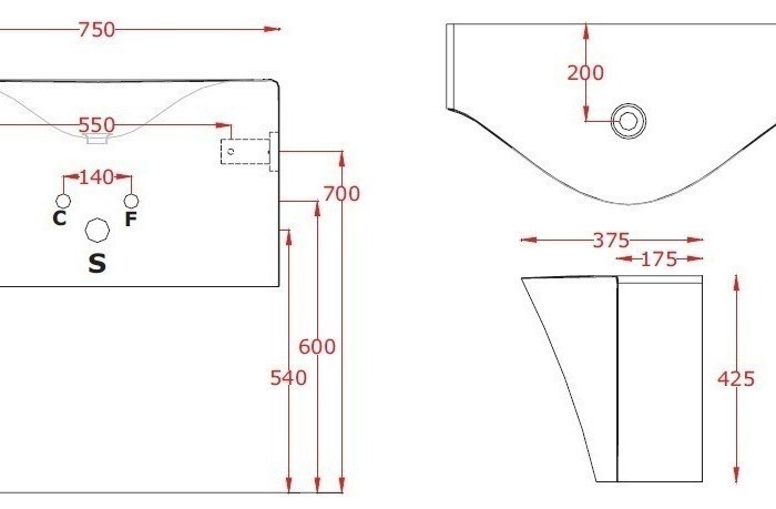 ArtCeram раковина для ванной комнаты, osl007 01 00 back цвет: белый глянцевый