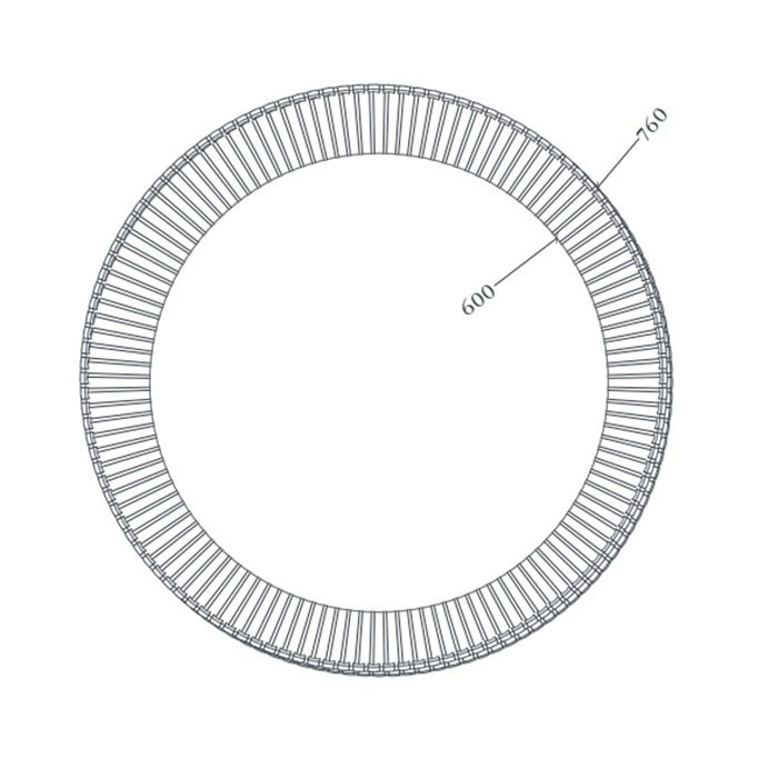 Зеркало Lord d76 см в керамической раме с LED-подсветкой и сенсорным выключателем, черный матовый, Art Ceram LORD арт. ACS018 17