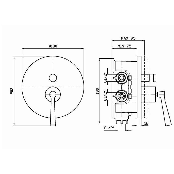 Zucchetti встроенный однорычажный смеситель для zetasystem, bellagio, хром арт. zp3096