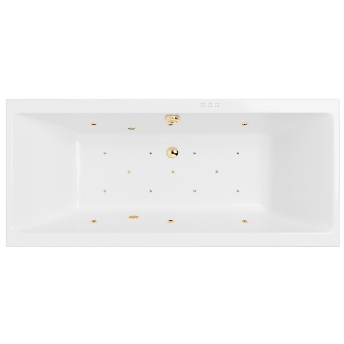 Встраиваемая ванна slim 180x80 relax, Excellent Pryzmat, золото арт. WAEX.PRY18S.RELAX.GL