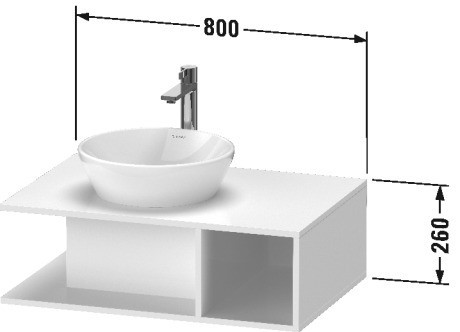 Duravit тумба подвесная под раковину 800 мм х 550 мм, d-neo, de492805353 цвет: каштан темный