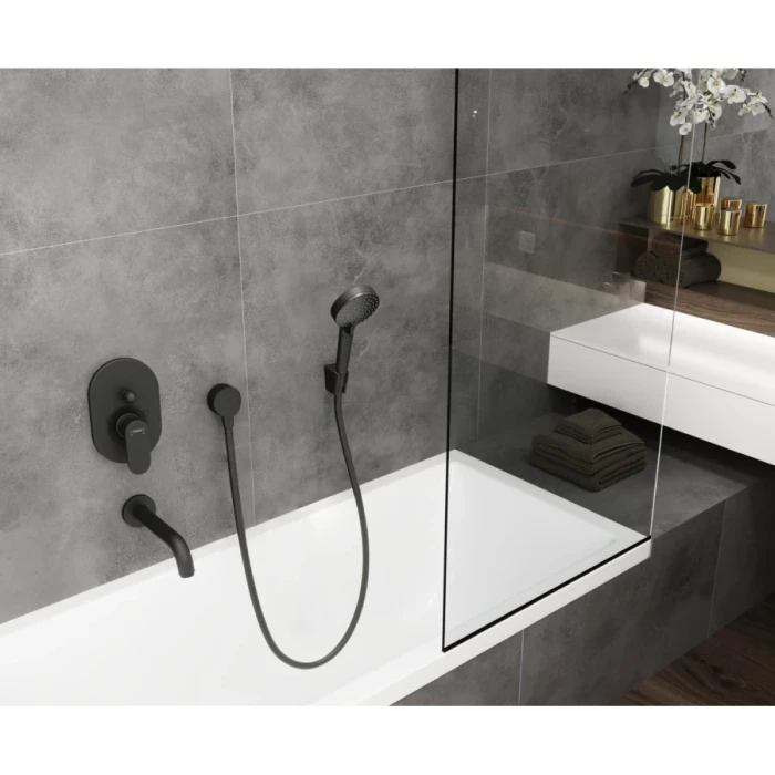 Hansgrohe смеситель для ванны, Vernis Blend, черный арт. 71449670