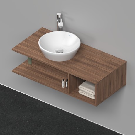 Duravit тумба подвесная под раковину слева 1000 мм х 480 мм, d-neo, de491907979 цвет: орех натуральный