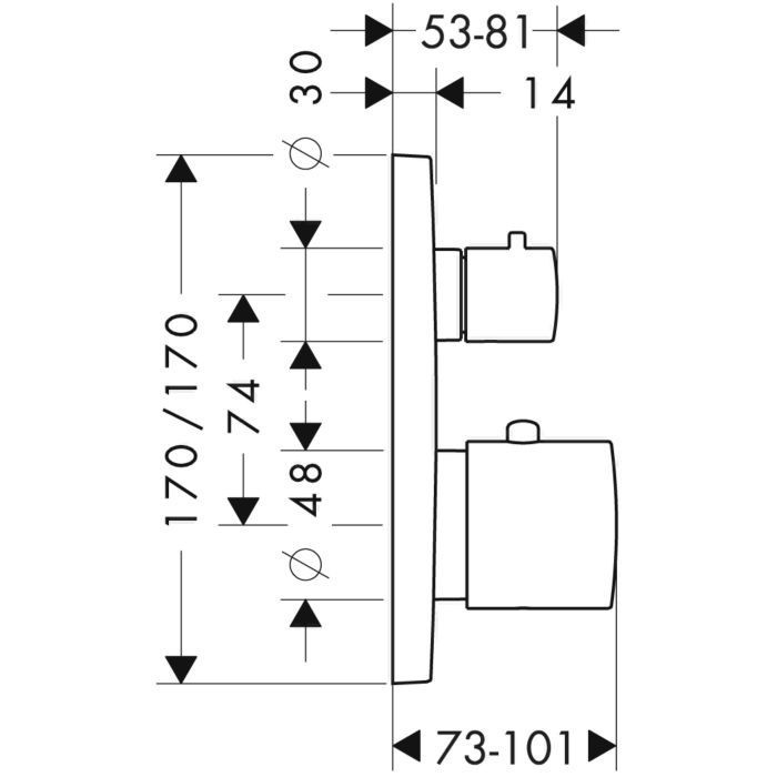 AXOR термостат для ванны, Citterio M, хром арт. 34725000