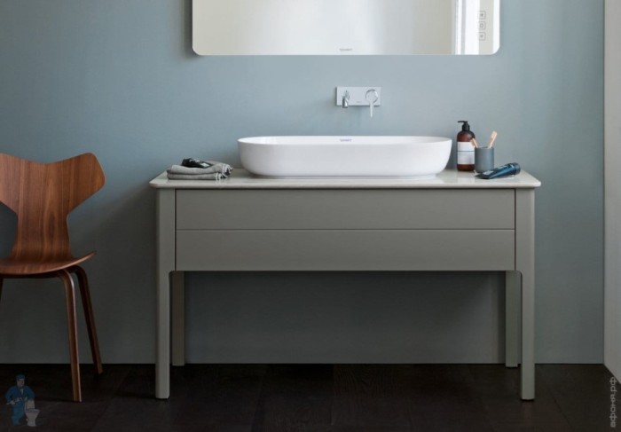 Duravit тумба напольная под столешницу lu956106060, luv, lu956106060 цвет: серо-коричневый