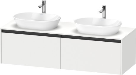 Duravit тумба подвесная под две раковины 550 мм х 1600 мм х 459 мм, ketho.2, k24889b18180000 цвет: gres pietra grey opaco