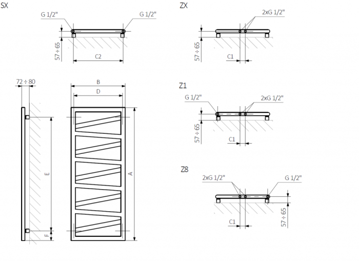 Terma эллектрический полотенцесушитель wind 750-600