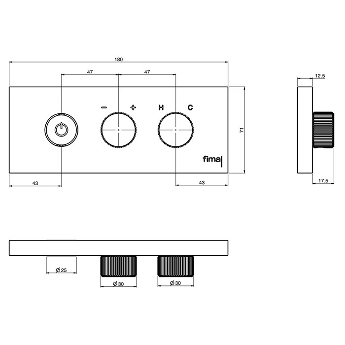Fima Carlo Frattini смеситель для раковины, встраиваемый, без излива, c кнопкой on/off, switch on, золото арт. f5951/1ns