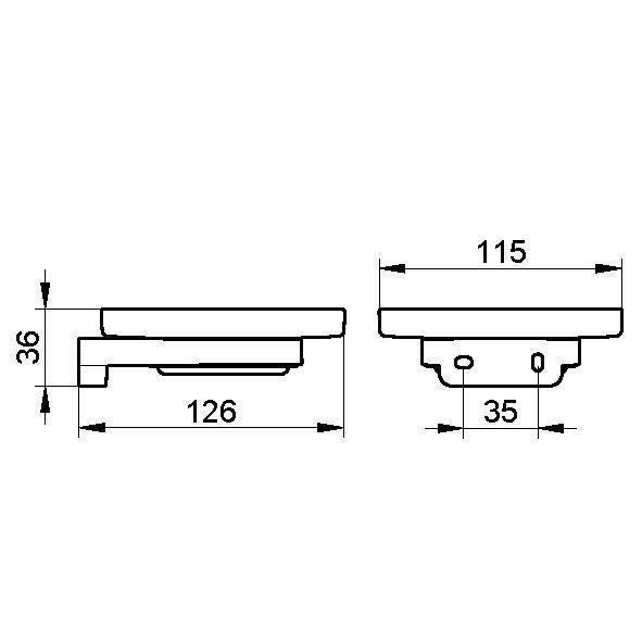 Keuco полочка для мыла, collection moll, хром арт. 12755 019000