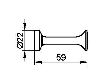 Keuco крючок для полотенца, elegance new, хром арт. 11615 010000