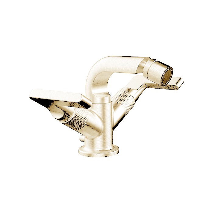 Gessi Смеситель для биде, на 1 отв., с донным клапаном, Inciso, 58027#246 цвет: золото