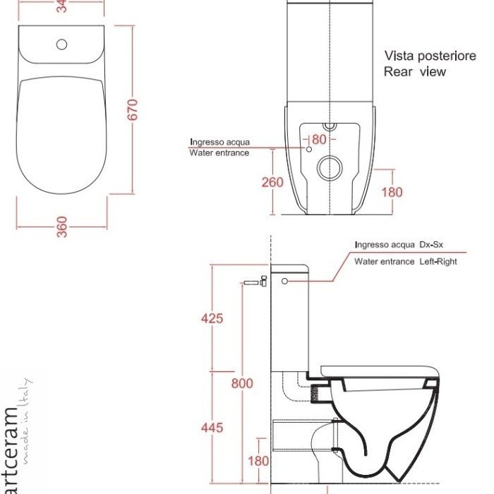 ArtCeram унитаз напольный (компакт | моноблок), flv003 16 00 file 2.0 цвет: синий