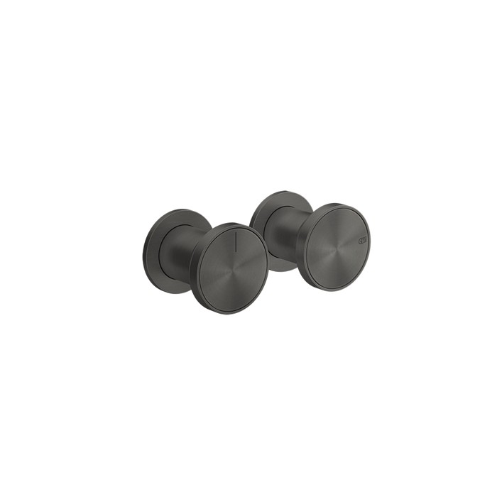 Gessi Смеситель для душа, встраиваемый на 2 позиции,с вставкой., Origini, 66079#707 цвет: black metal brushed pvd