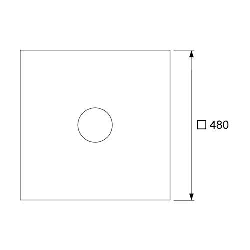 TECE гидроизоляционная манжета 480х480мм, seal system - 3690004