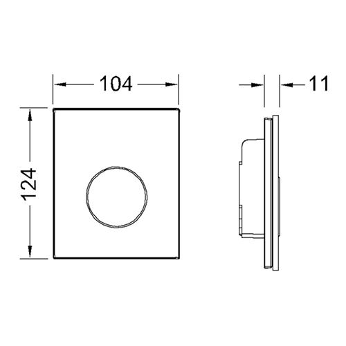 TECE панель смыва для писсуара, белый, loop - 9242650