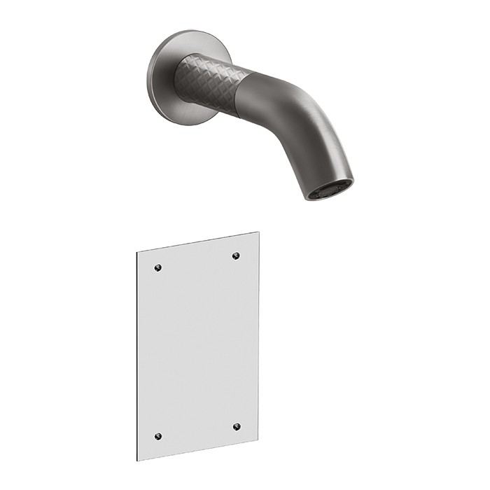 Gessi Смеситель для раковины, настенный, электронный, 316, 54114#239 цвет: steel brushed