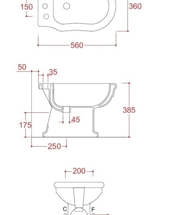 ArtCeram биде (напольное), heb002 01 00 hermitage цвет: белый глянцевый