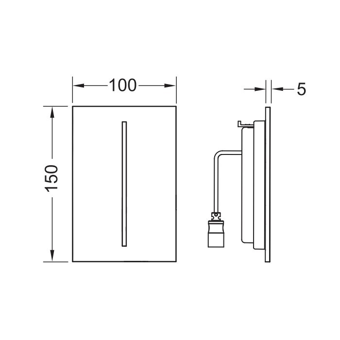 TECE лицевая панель, пластик, цвет: хром глянцевый, filo urinal - 9242067