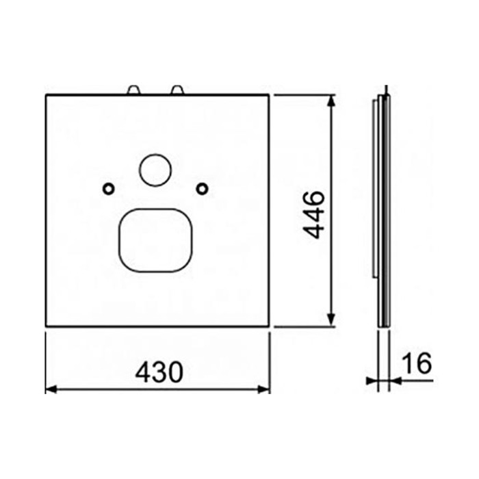 TECE стеклянная панель для one, цвет: черный, lux - 9650110