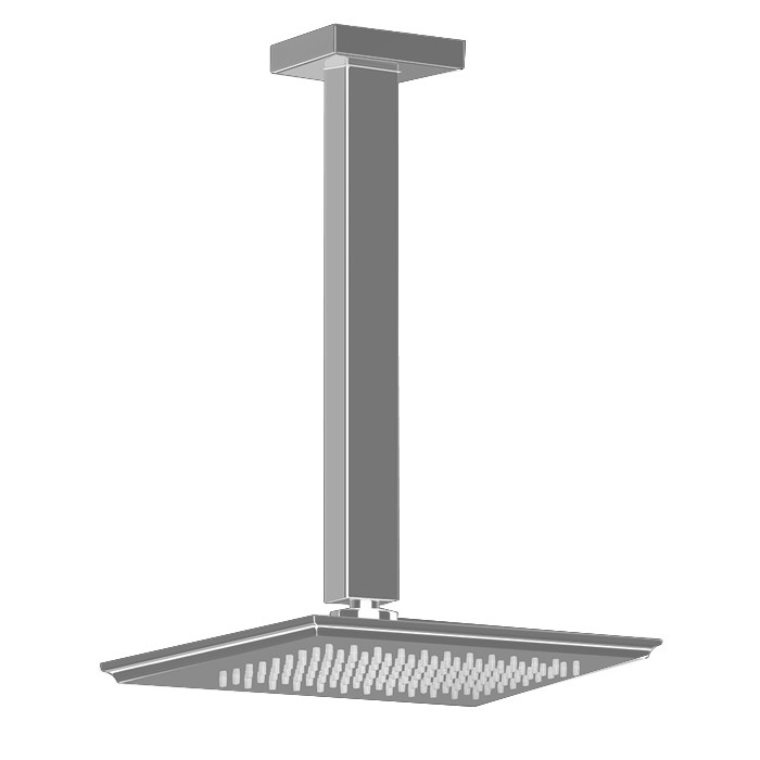 Gessi Верхний душ потолочный, высота от 115 до 1865мм, Eleganza, 46150#149 цвет: finox