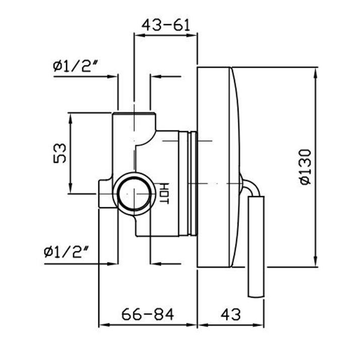 Zucchetti встроенный однорычажный смеситель, isystick, хром арт. zp1607 r99613