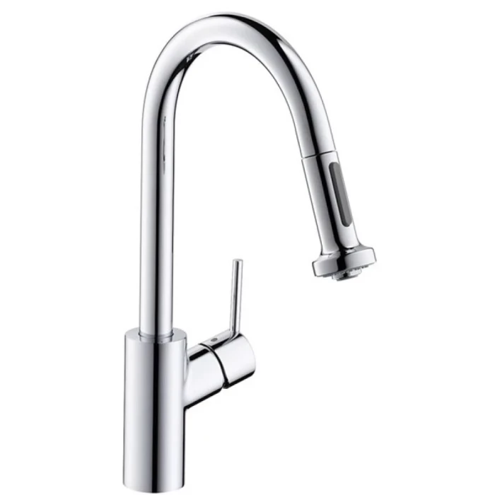 Hansgrohe смеситель однорычажный для кухни с выдвижным душем, Talis M52, хром арт. 14877000