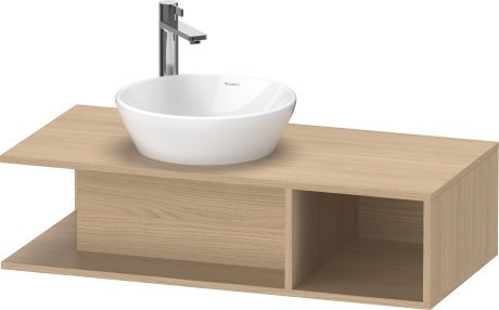 Duravit тумба подвесная под раковину слева 1000 мм х 480 мм, d-neo, de491903030 цвет: натуральный дуб