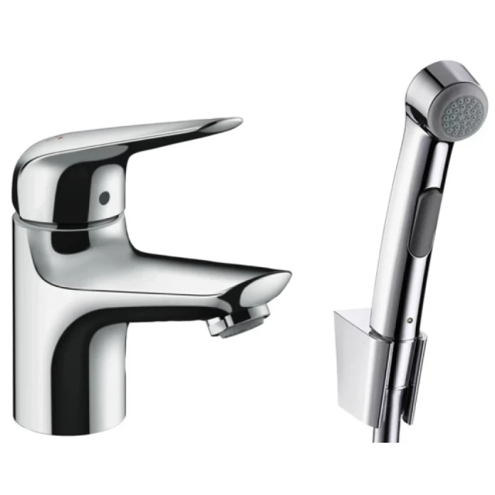 Hansgrohe смеситель для раковины с гигиеническим душем, Novus, хром арт. 71144000