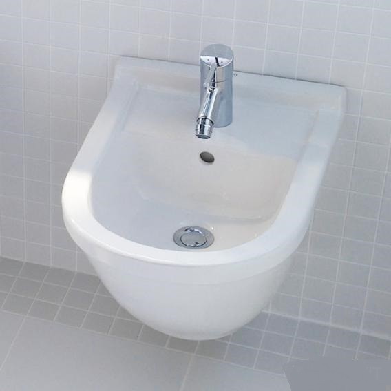 Duravit подвесное биде с переливом, с креплением, starck 3, 2281150001 цвет: белый