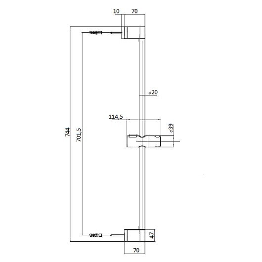 Bossini душевая стойка, syncronia, хром арт. de8008.030