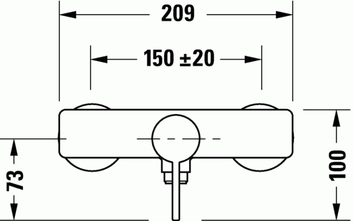 Duravit cмеситель однорычажный для душа, d-neo, de4230000010 цвет: хром