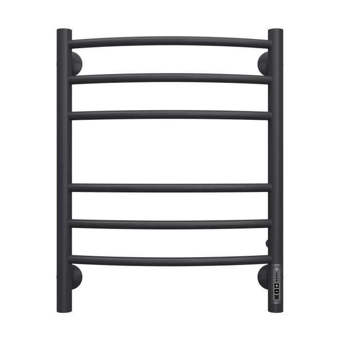 Terminus электрический полотенцесушитель классик п6 450х600 электро кс 9005 матовый (встроен диммер), электрика эконом арт. 4670078527578