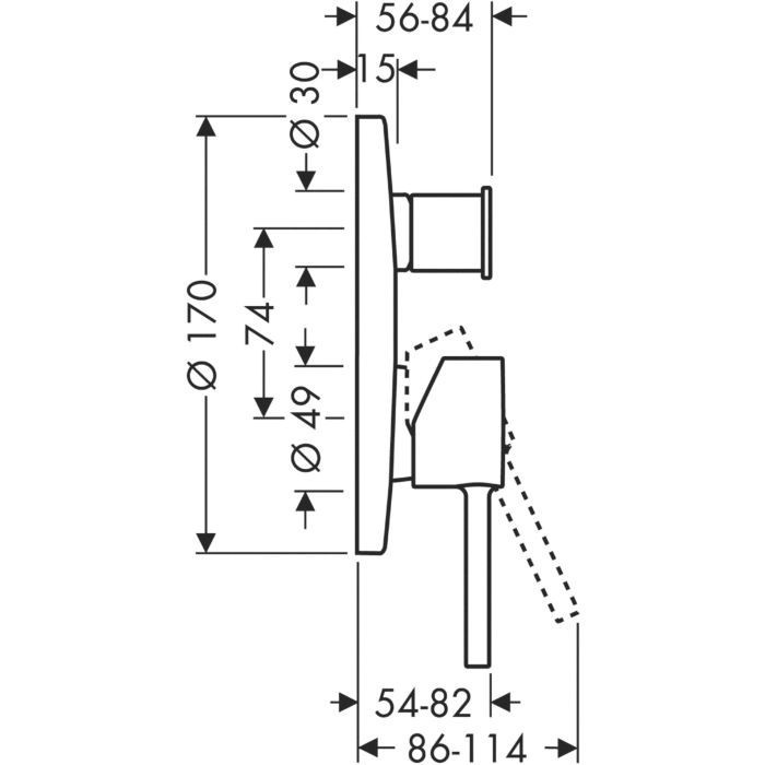 AXOR смеситель для ванны, Starck, шлифованная медь арт. 10416950