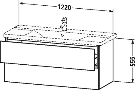 Duravit тумба подвесная под раковину, l-cube, lc625301111 цвет: дуб кашемировый