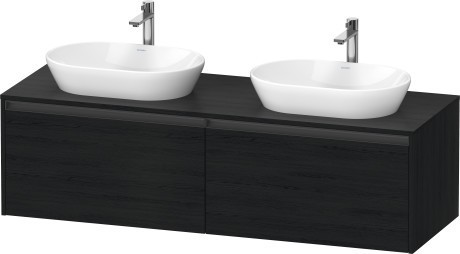Duravit тумба подвесная под две раковины 550 мм х 1600 мм х 459 мм, ketho.2, k24889b16160000 цвет: чёрный дуб