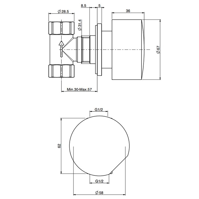Fima Carlo Frattini смеситель для душа, встраиваемый, so, черный арт. f3183n1ns