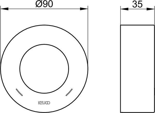 Keuco розетка круглая с удлинением, ixmo, хром арт. 59551 010381