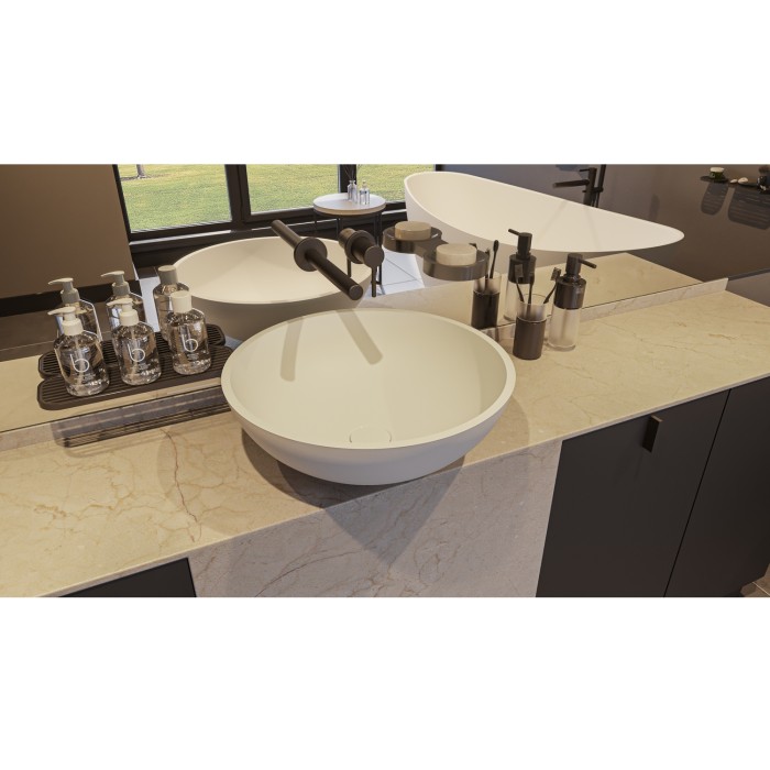 Раковина, накладная d43, Whitecross Cornelian, белый мат арт. 0714.043043.200