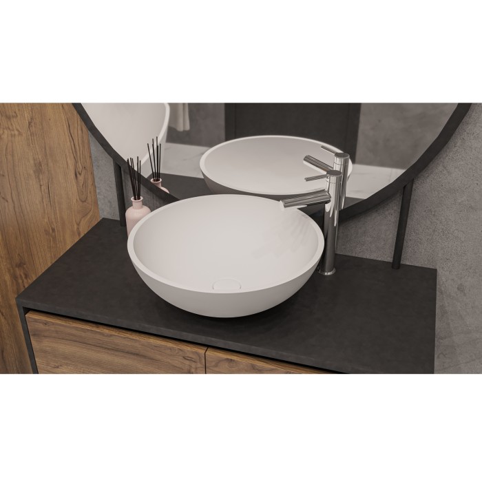 Раковина, накладная d43, Whitecross Cornelian, белый мат арт. 0714.043043.200