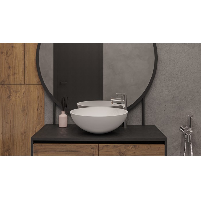 Раковина, накладная d43, Whitecross Cornelian, белый мат арт. 0714.043043.200